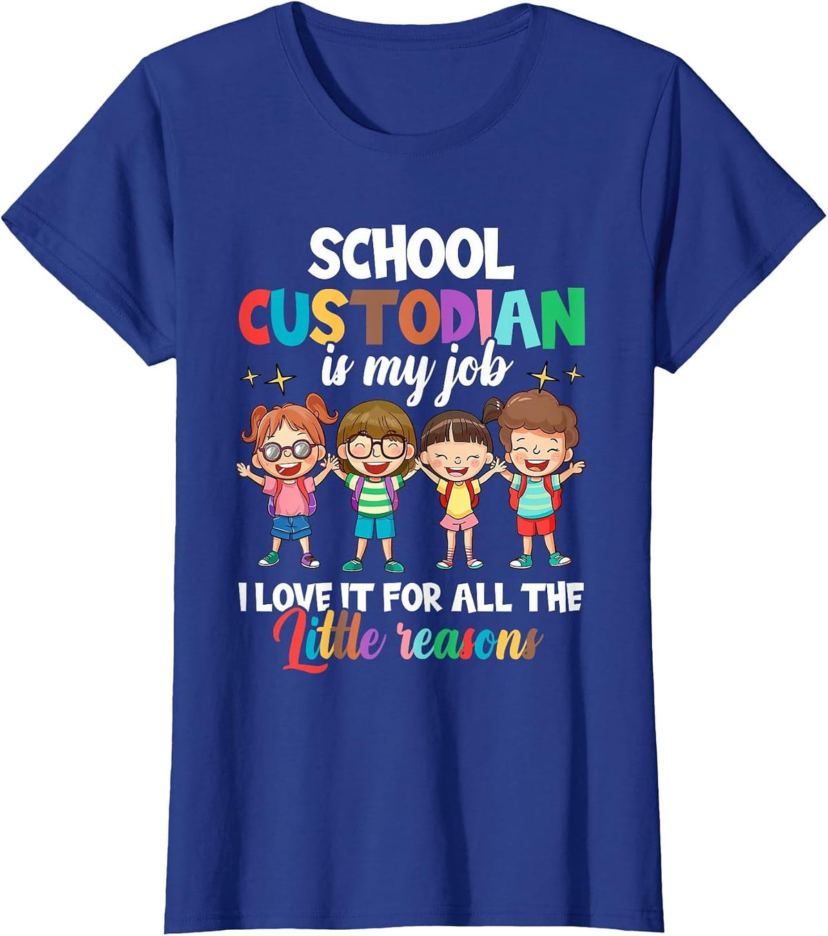 Custodian Appreciation Shirt, Back to School Janitor T-Shirt - Royal Blue