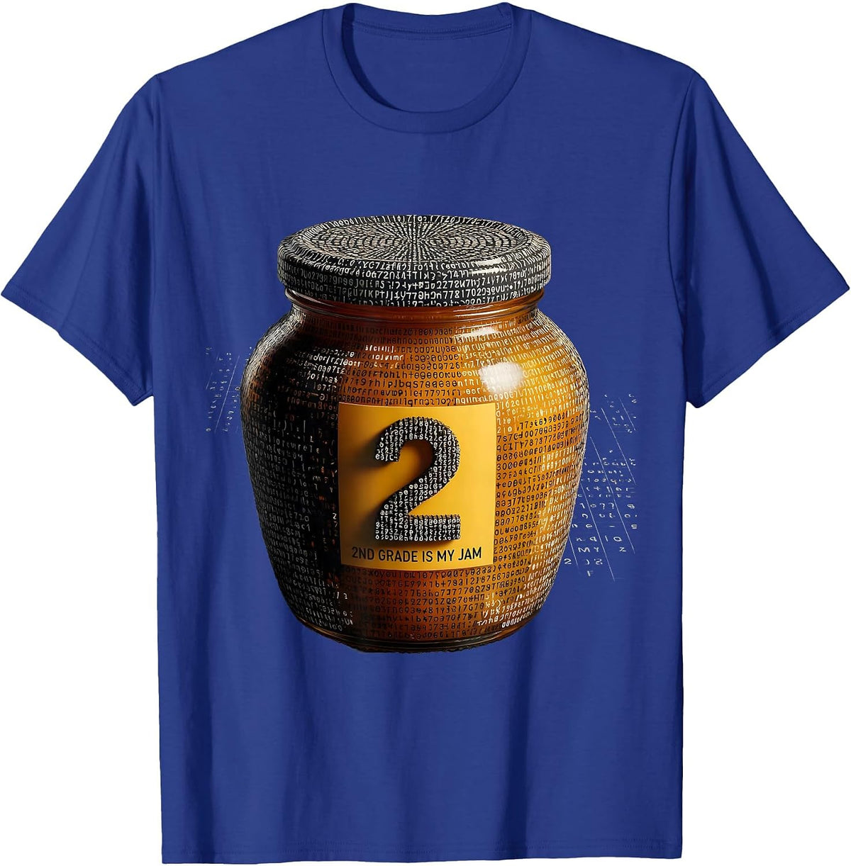 2nd Grade Is My Jam Teacher Design T-Shirt - Royal Blue