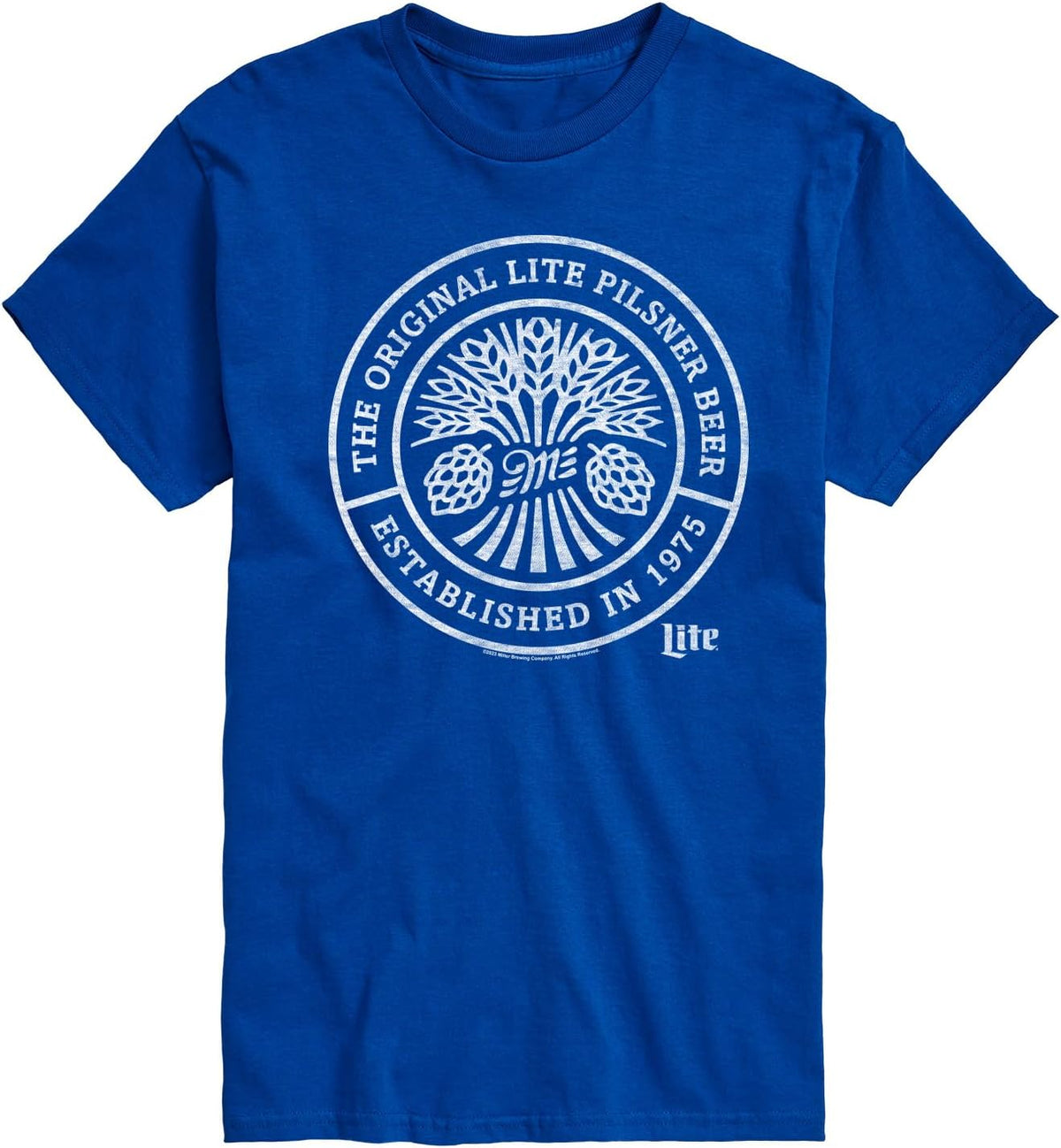 Miller Light - Miller Original Lite Pilsner Emblem - Mens Short Sleeve Tee - Royal Blue