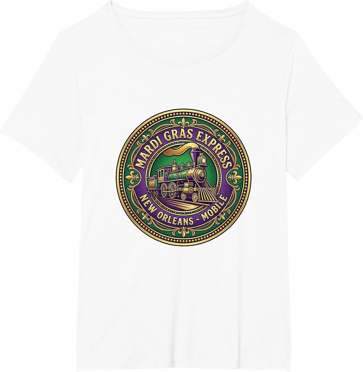 Mardi Gras Express - Mardi Gras Train - Gulf Coast T-Shirt - White