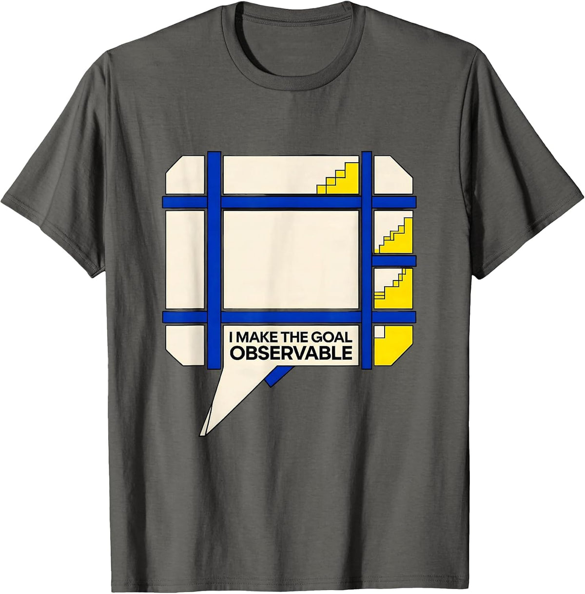 I Make The Goal Observable Geometric Special Education T-Shirt - Asphalt Grey