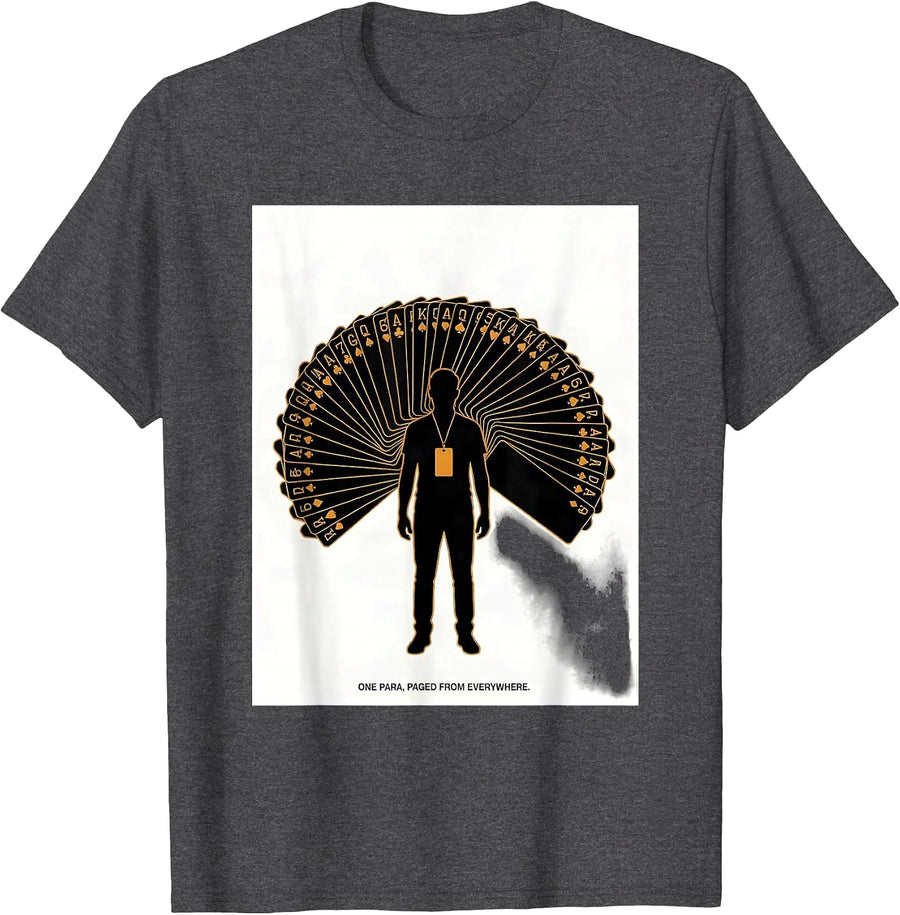Men's One Para Paged From Everywhere Funny Paraprofessional School T-Shirt - Dark Heather Grey
