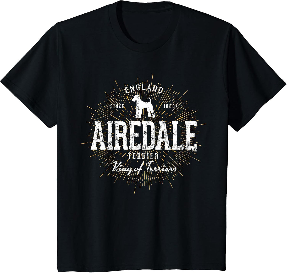 Vintage Airedale Terrier for Dog Lovers Airedale Terrier T-Shirt - Black