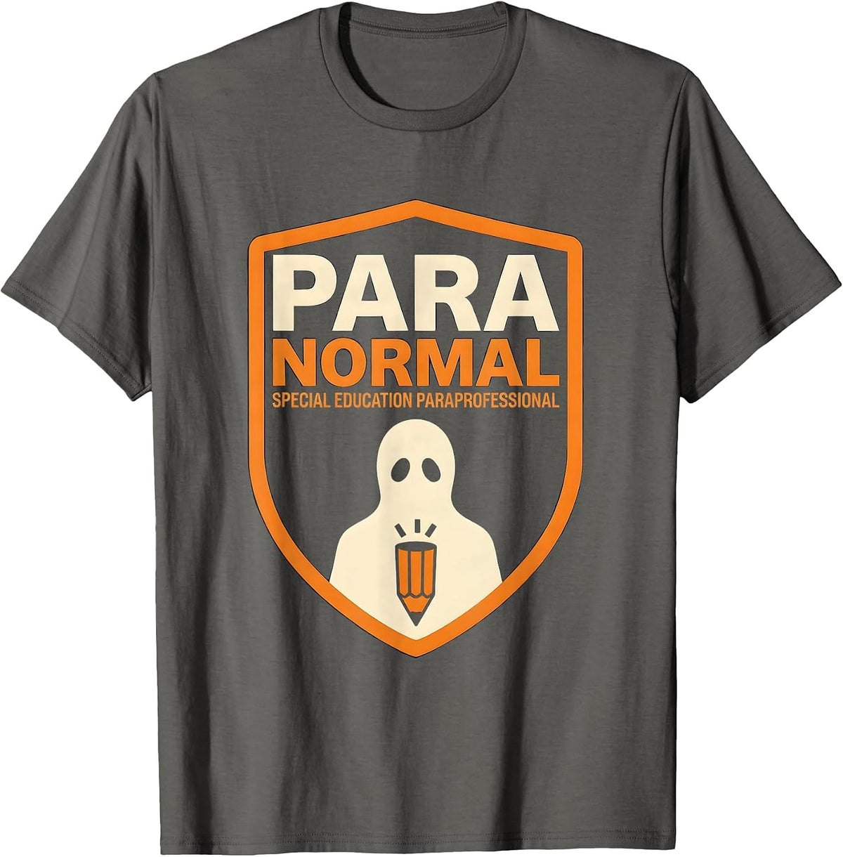 Men's Para Normal Special Education Paraprofessional Ghost T-Shirt - Asphalt Grey