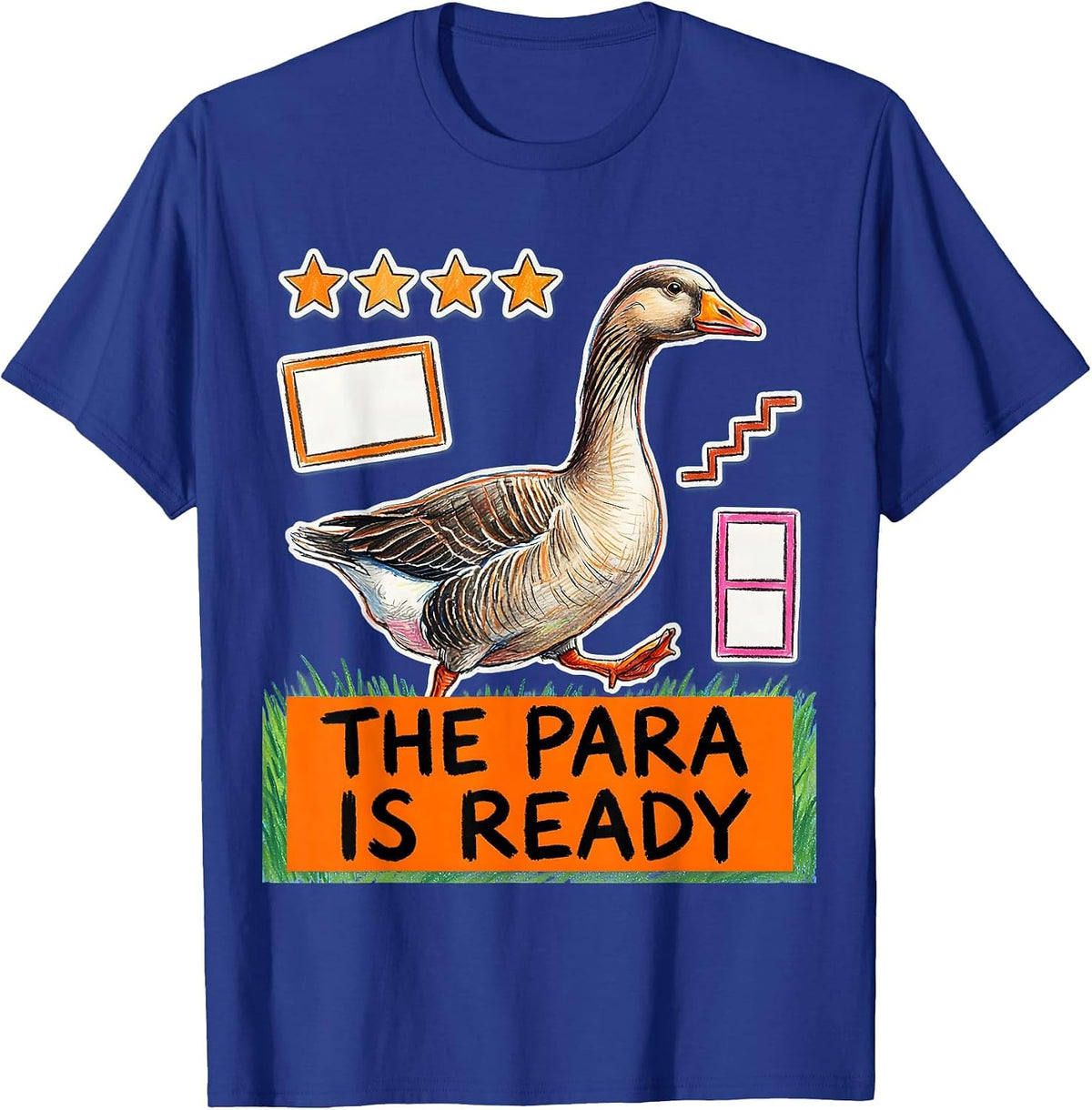 Men's The Para Is Ready Naive Kidcore Funny SPED Teacher T-Shirt - Royal Blue