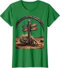 Women's Country Music Tumbleweed Rolling Past Old Signpost T-Shirt - Kelly Green