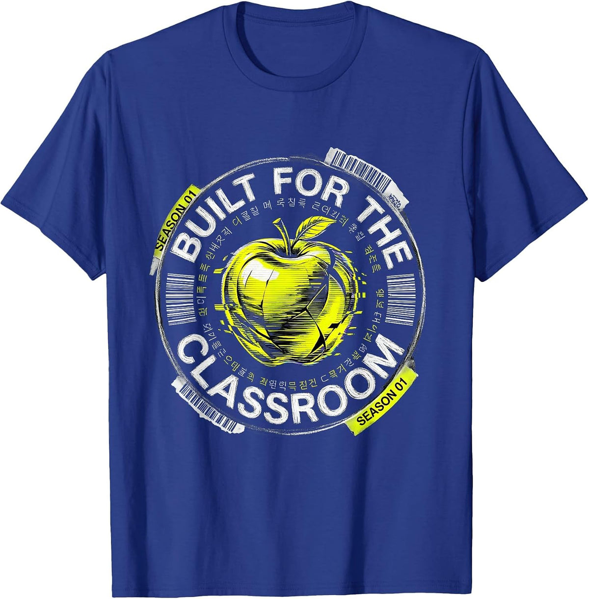 Built for the Classroom Back to School Teacher Design T-Shirt - Royal Blue