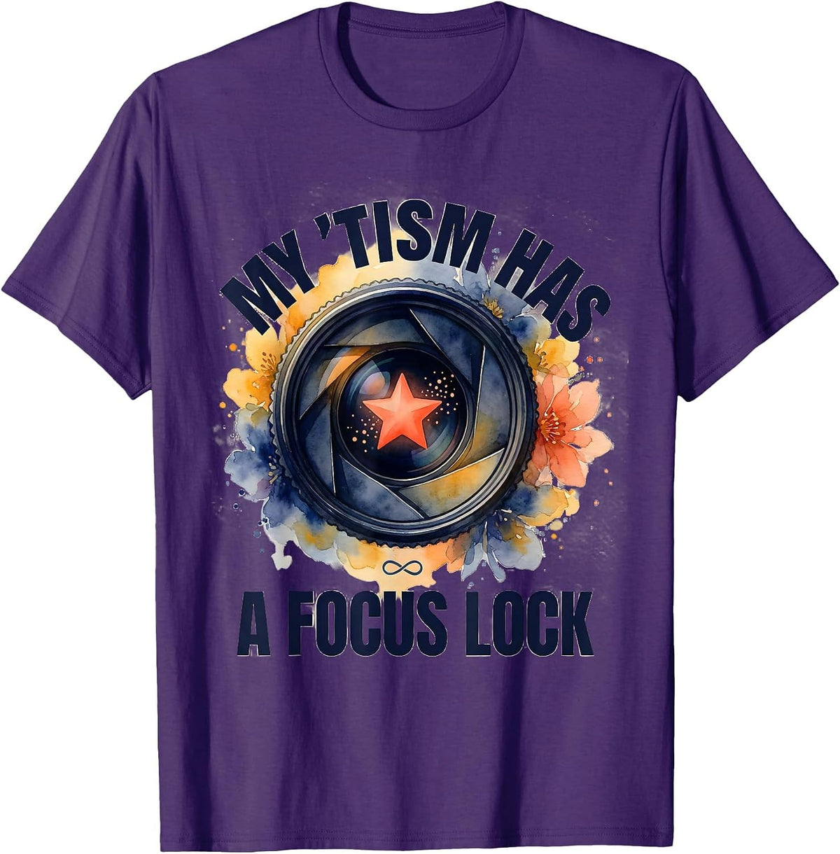 My 'Tism Has A Focus Lock Funny Neurodiversity Meme Autism T-Shirt - Purple