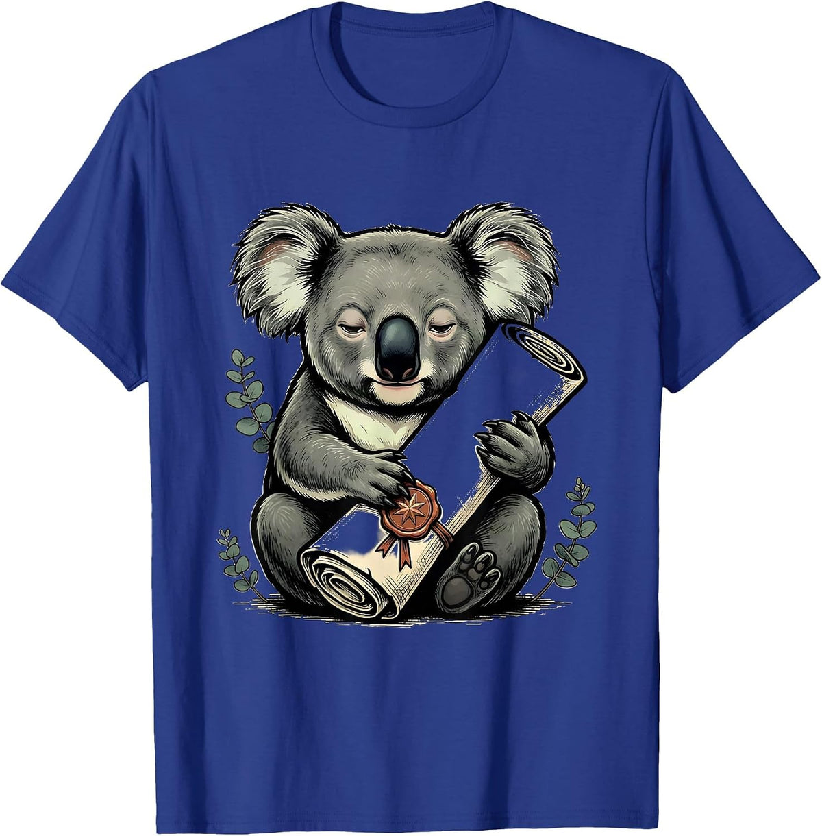 Sleepy Koala Cute Animal Lover Gift T-Shirt - Royal Blue