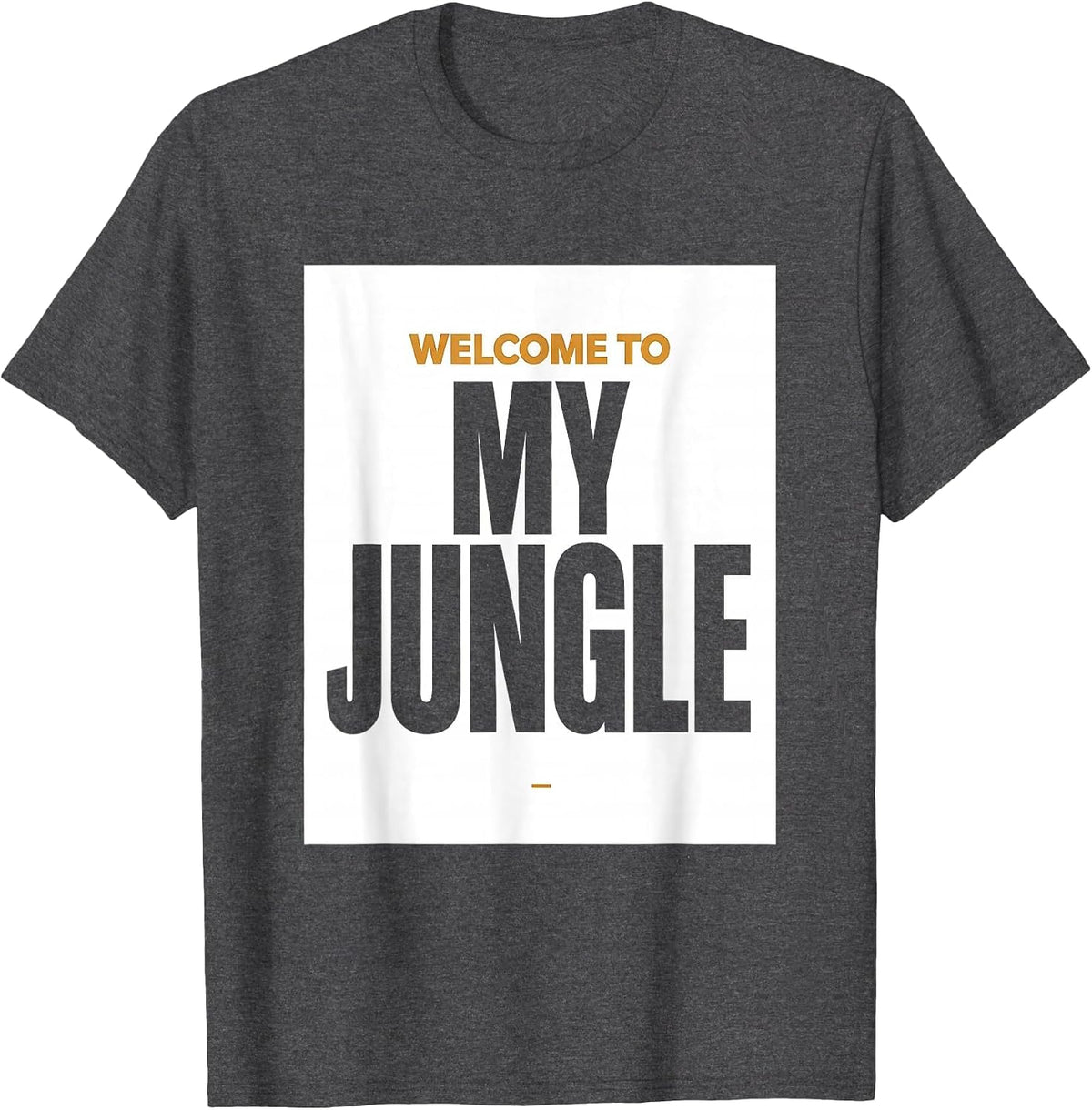 Welcome To My Jungle Teacher Safari Animal Print Back T-Shirt - Dark Heather Grey