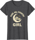 Women's Pure 90s Country Girl Graphic Design T-Shirt - Dark Heather Grey