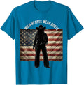 Wild Hearts Wear Boots Denim Cowgirl Design T-Shirt - Sapphire Blue