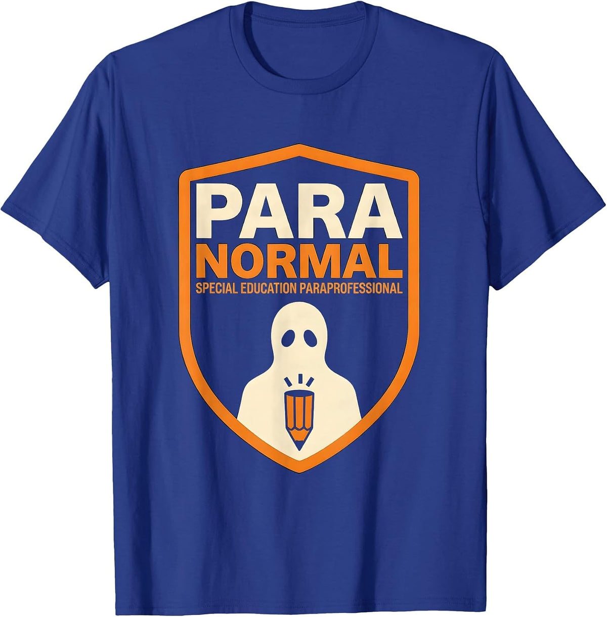 Men's Para Normal Special Education Paraprofessional Ghost T-Shirt - Royal Blue