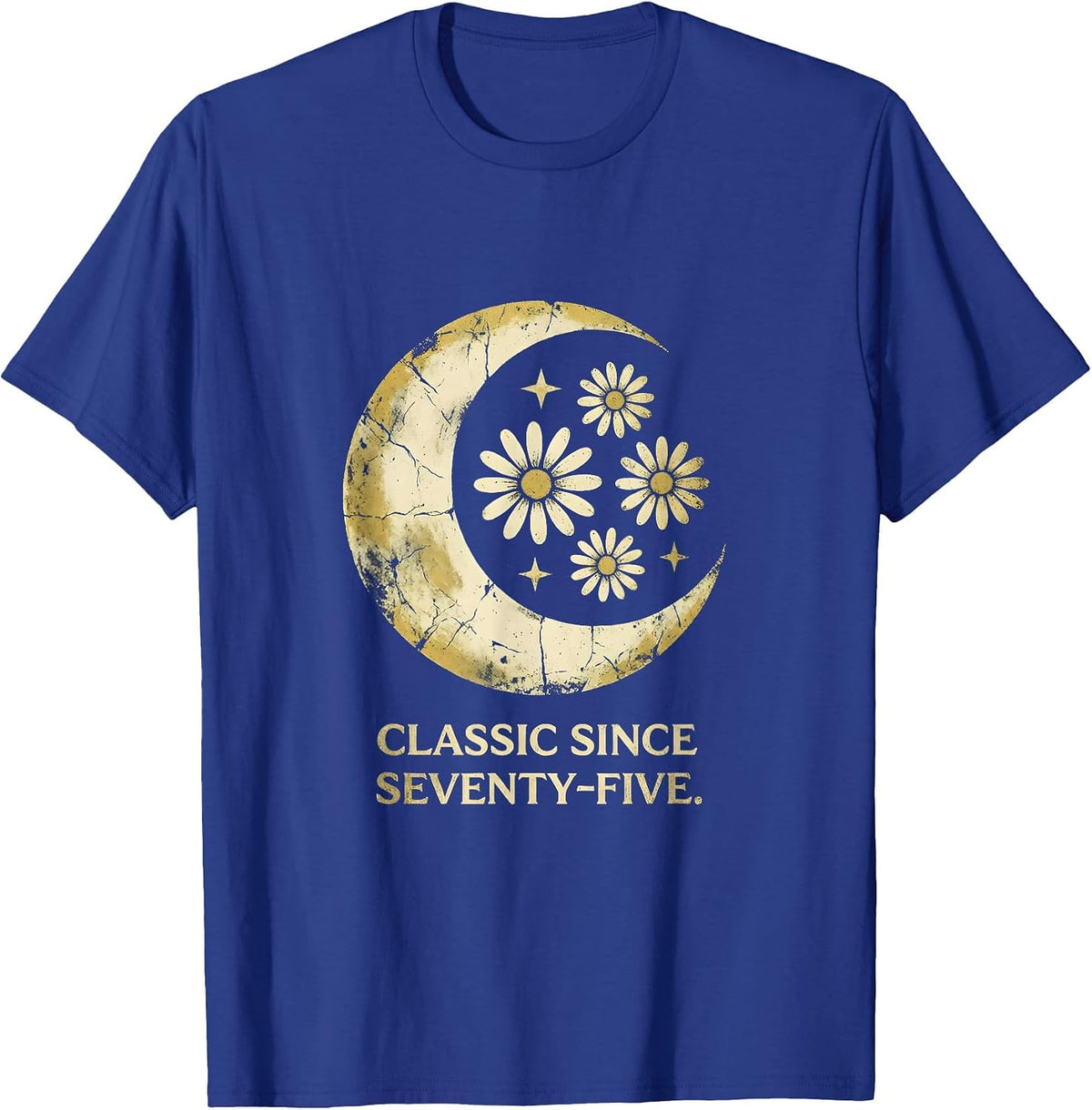 Classic Since Seventy-Five Vintage 1975 Design T-Shirt - Royal Blue