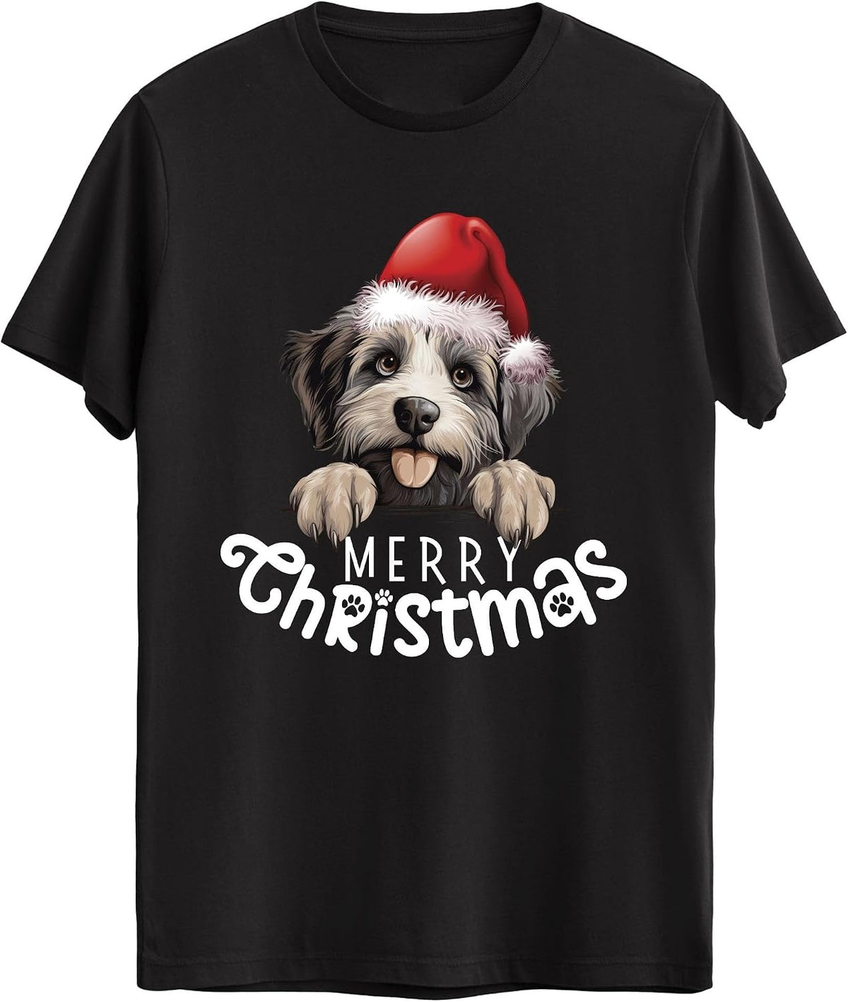 Soft Premium Cotton Christmas T-Shirt Sweatshirt 200+ Dog Breed Funny Holiday Kids Adult Gift for Dog Pupper Lovers -