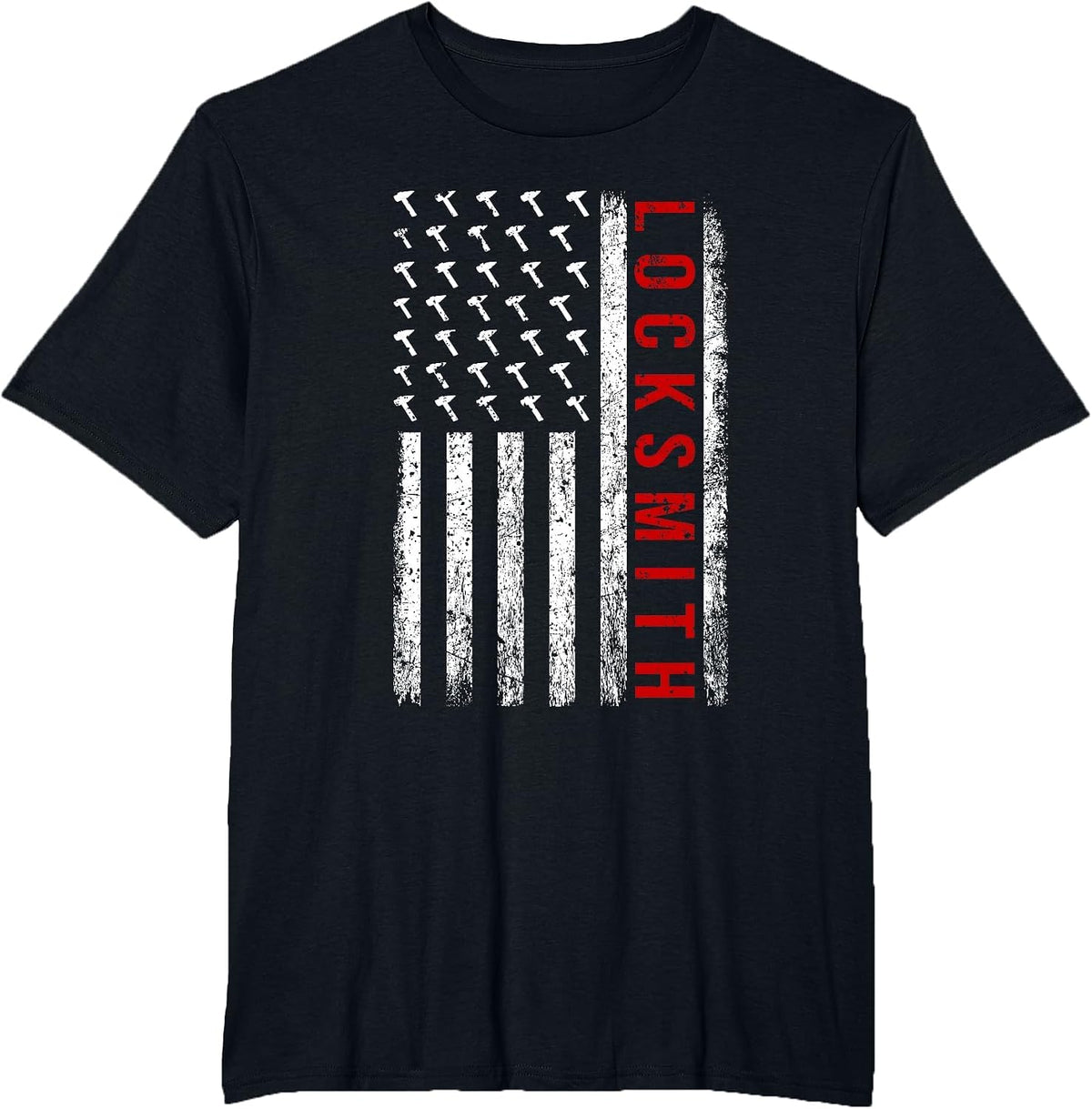 Patriotic Professional Locksmith Lock Picking Picker T-Shirt - Black