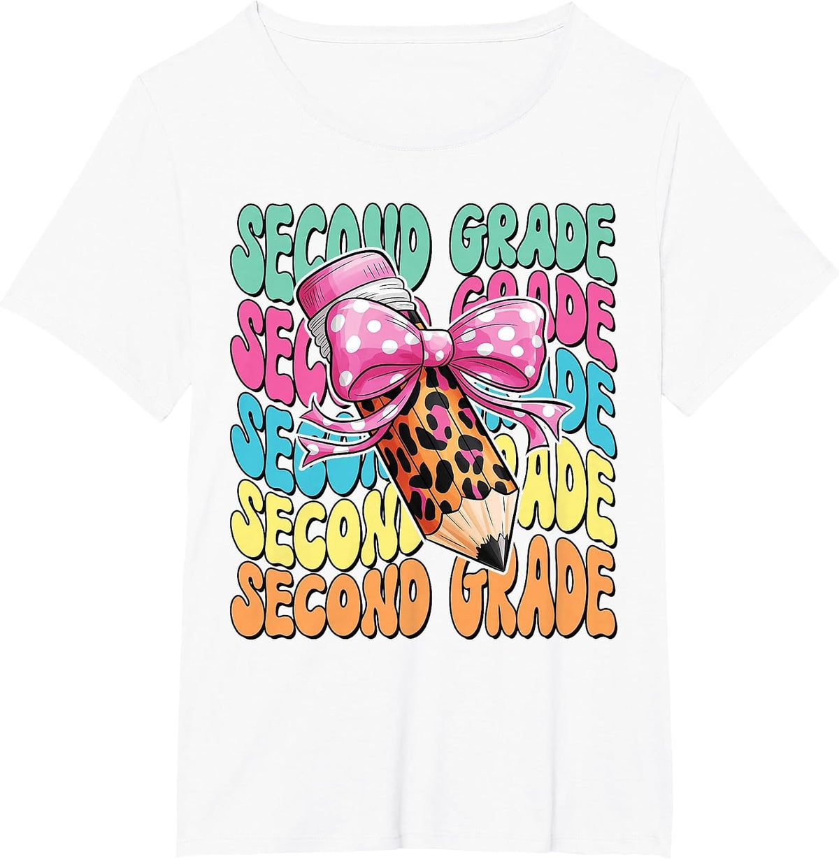 Groovy 2nd Grade Girls Teacher Second Grade Back to School T-Shirt - White