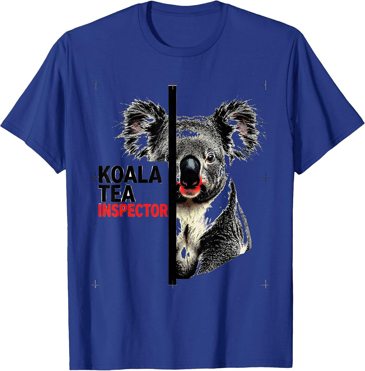 Men's Koala Tea Inspector Funny Koala Lover Animal Pun Humor T-Shirt - Royal Blue
