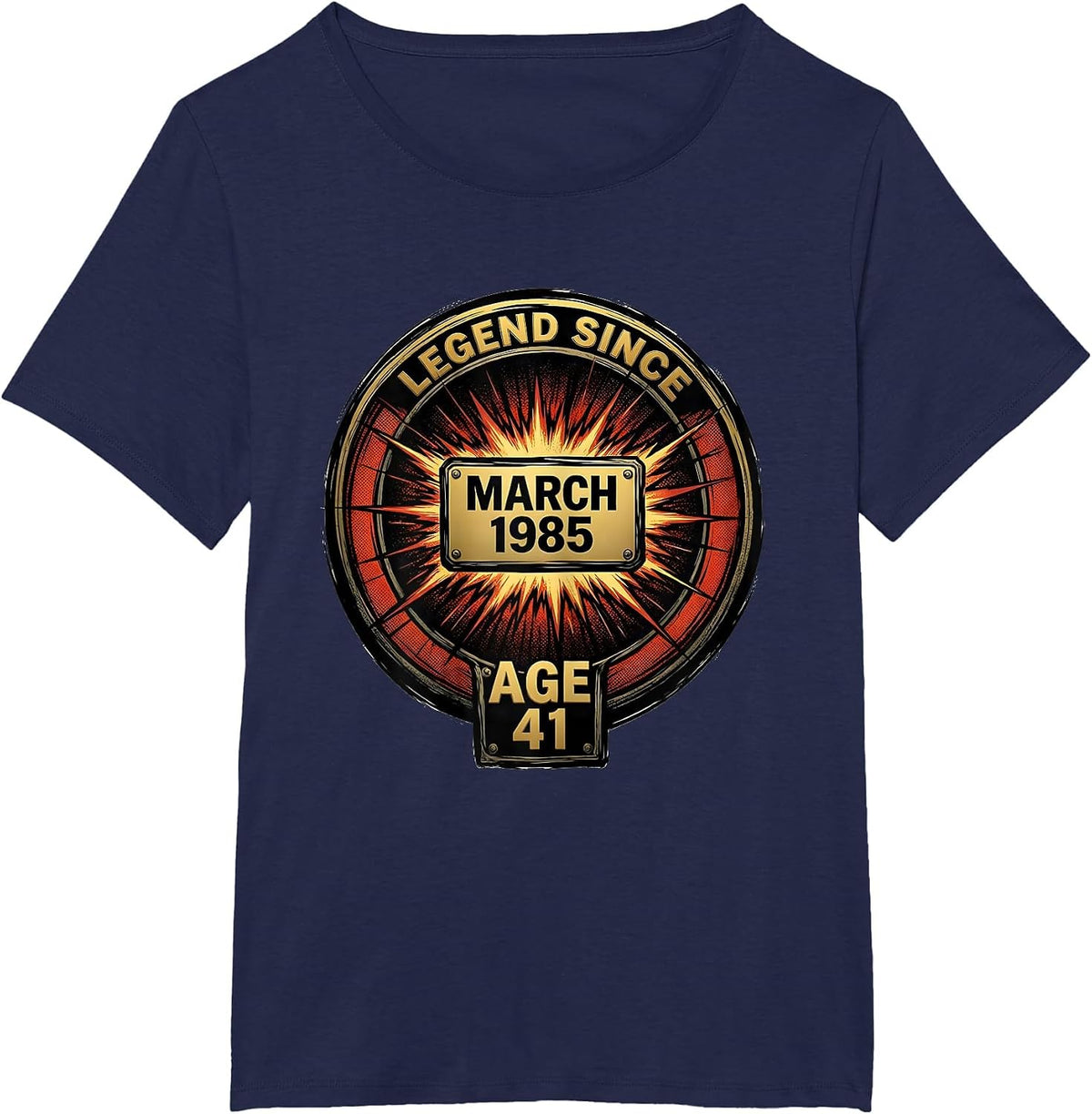Women's LEGEND SINCE MARCH 1985 AGE 41 Vintage Retro Birthday Men T-Shirt - Navy Blue