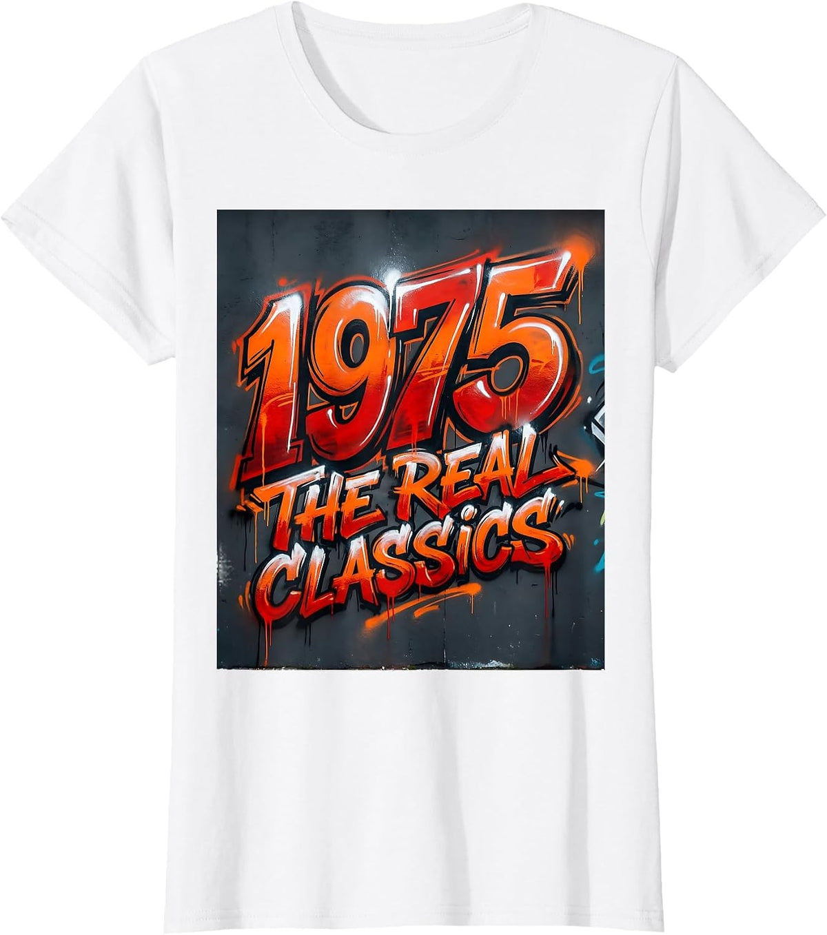 1975 The Real Classics Vintage Birthday Design T-Shirt - White