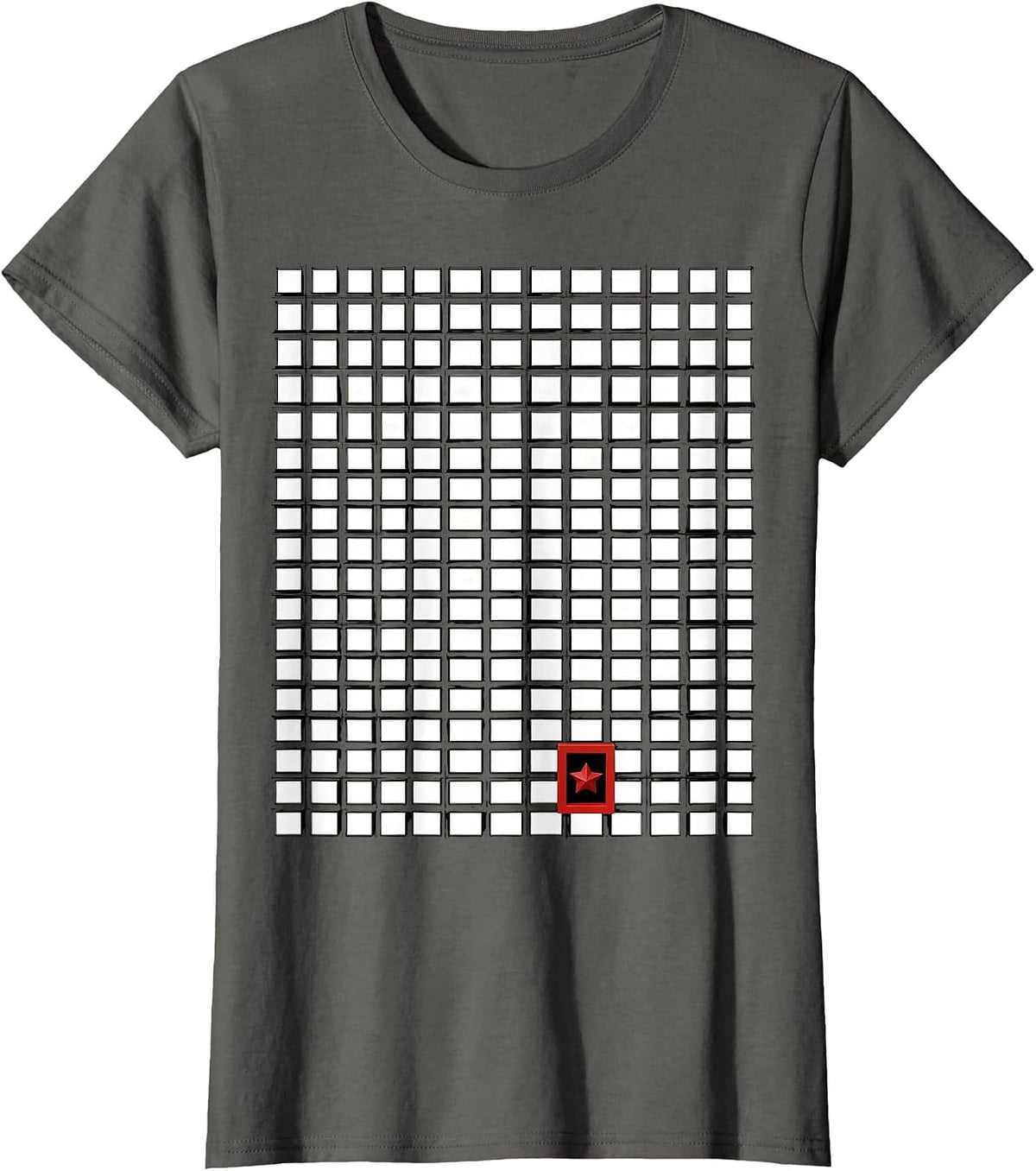 Women's Countdown Grid Teacher Winter Break Humor T-Shirt - Asphalt Grey