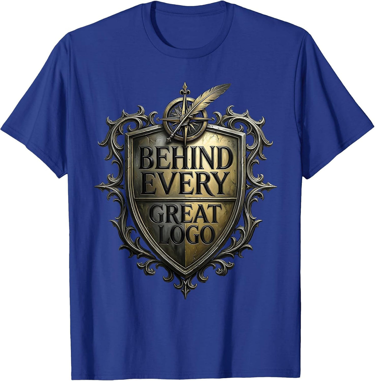Behind Every Great Logo Graphic Designer Tee T-Shirt - Royal Blue