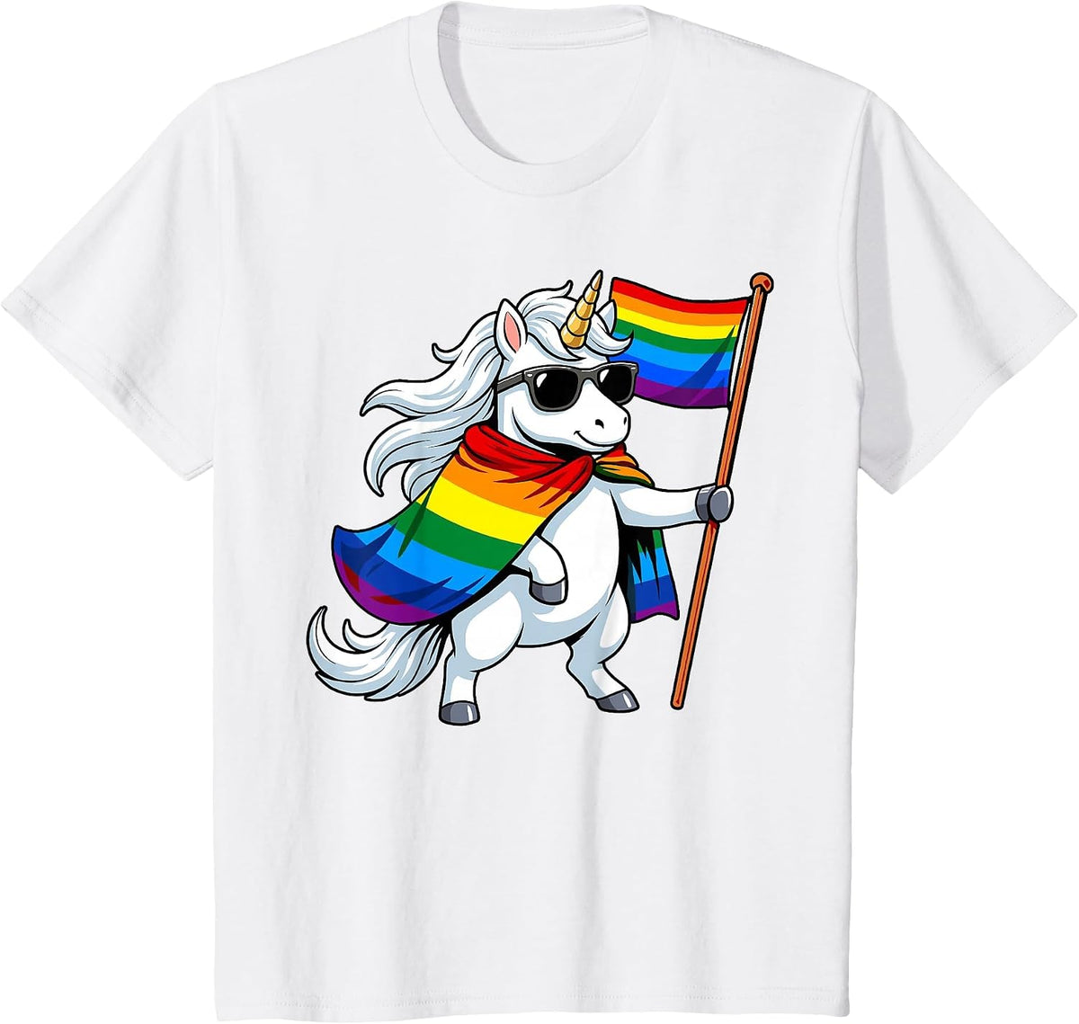 Unicorn LGBTQ Pride Month T-Shirt - White