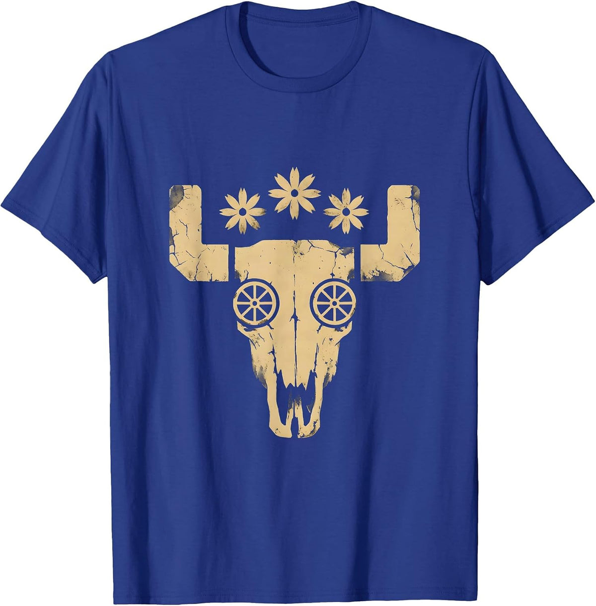 Men's Route 66 Motorcycle Wheel Desert Dust Graphic T-Shirt - Royal Blue