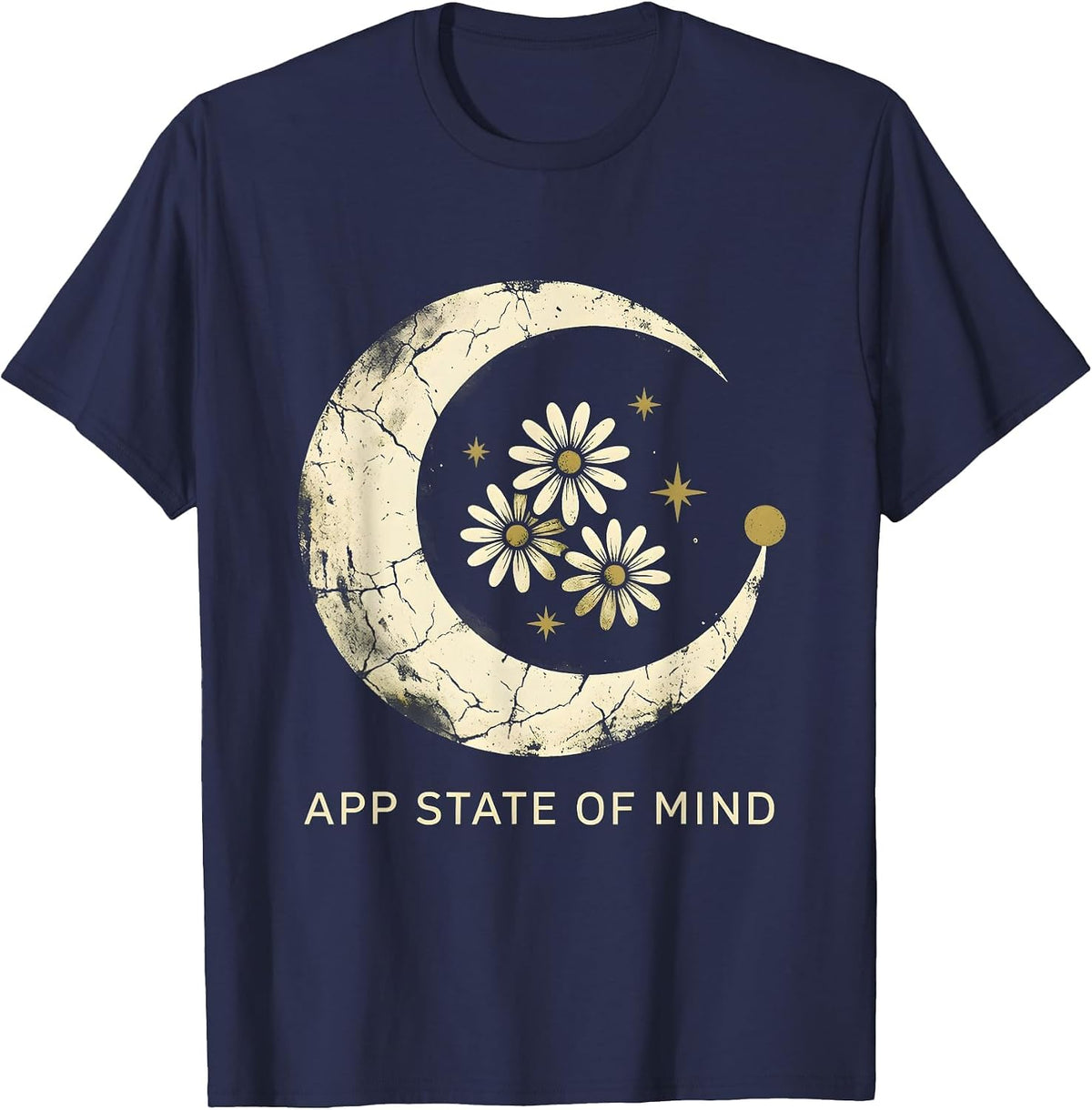 App State of Mind Graphic Design T-Shirt - Navy Blue