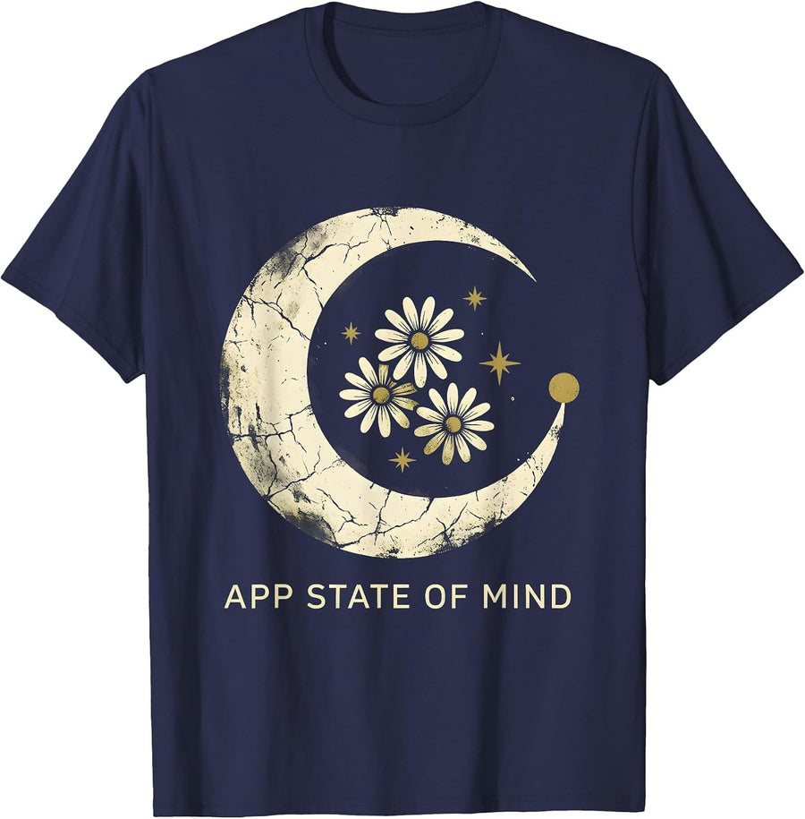 App State of Mind Graphic Design T-Shirt - Navy Blue