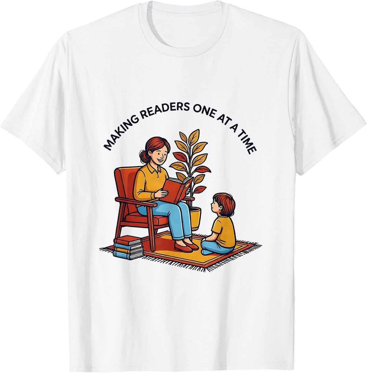 Men's 2nd Grade Teacher Making Readers One at a Time T-Shirt - White