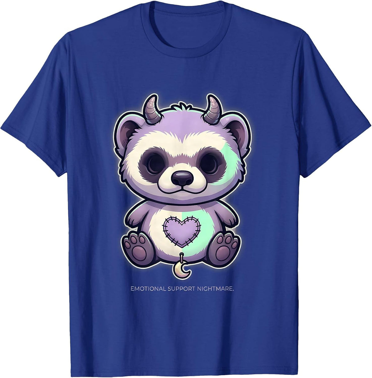 Men's Emotional Support Nightmare Horror Pastel Goth Kawaii Ferret T-Shirt - Royal Blue