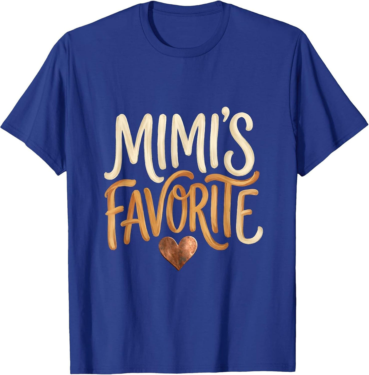 Mimi's Favorite Boho Typography Grandchild Family Pride T-Shirt - Royal Blue