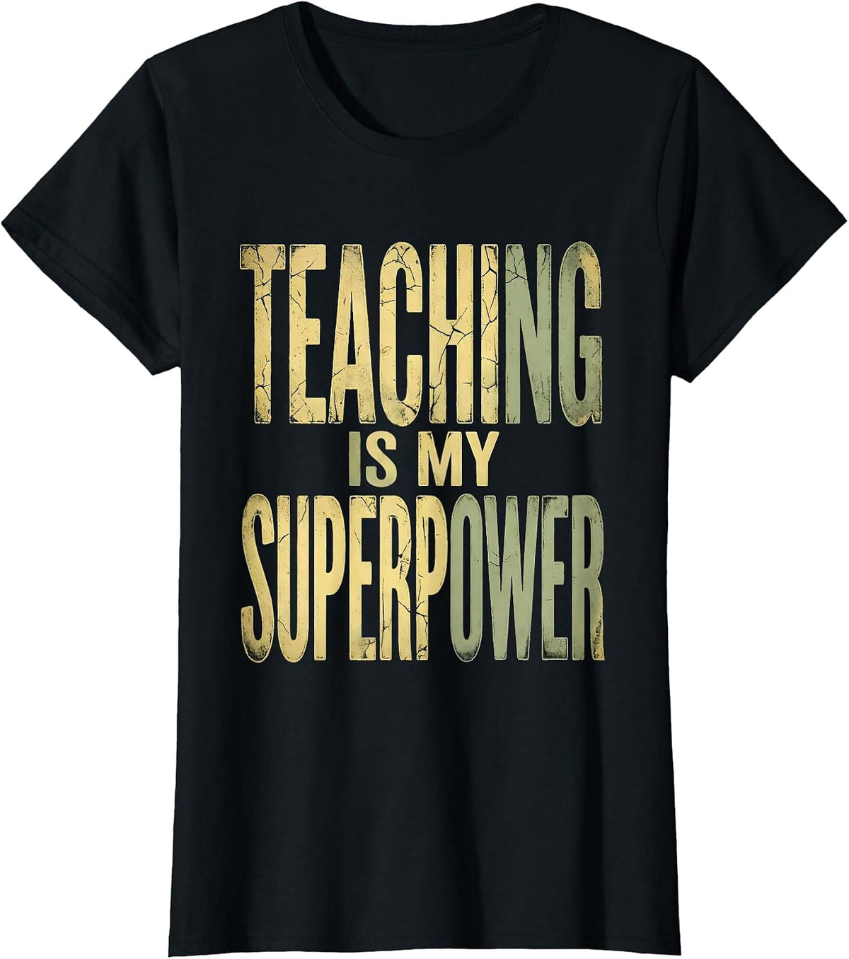 Women's Teaching Is My Superpower 2nd Grade Teacher T-Shirt - Black