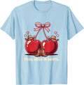 Men's Trail Boss In Boots Cowboy Western Design T-Shirt - Baby Blue