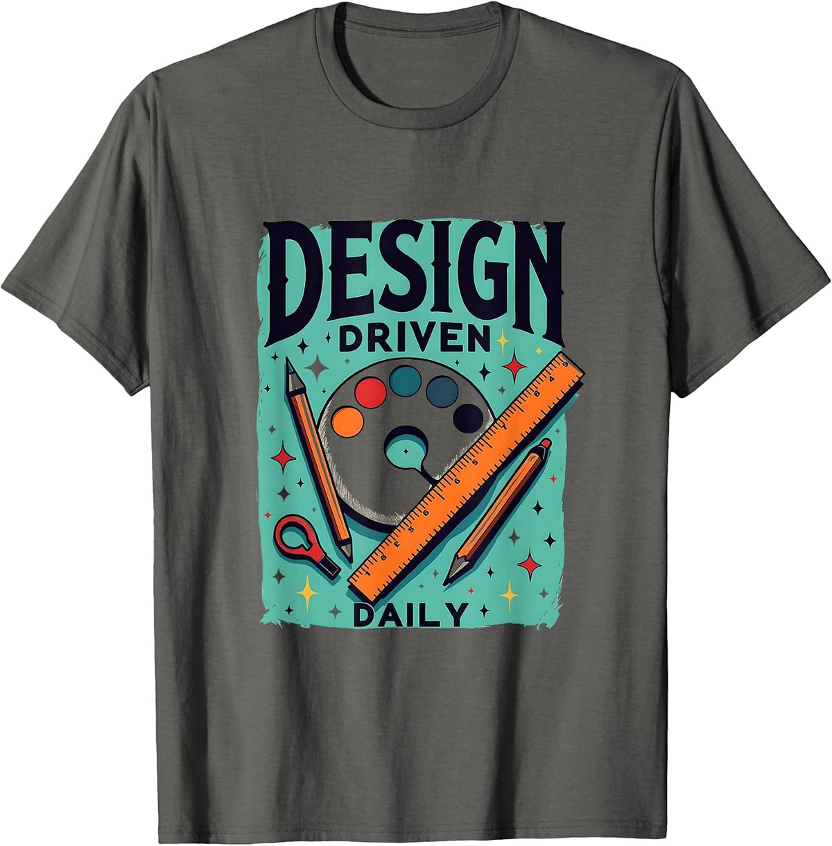 Design Driven Daily Creative Lifestyle Graphic T-Shirt - Asphalt Grey