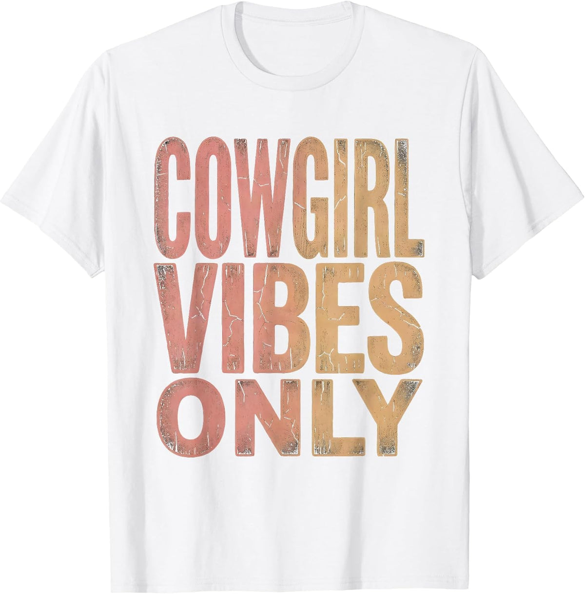 Men's Cowgirl Vibes Only Western Girls Design T-Shirt - White