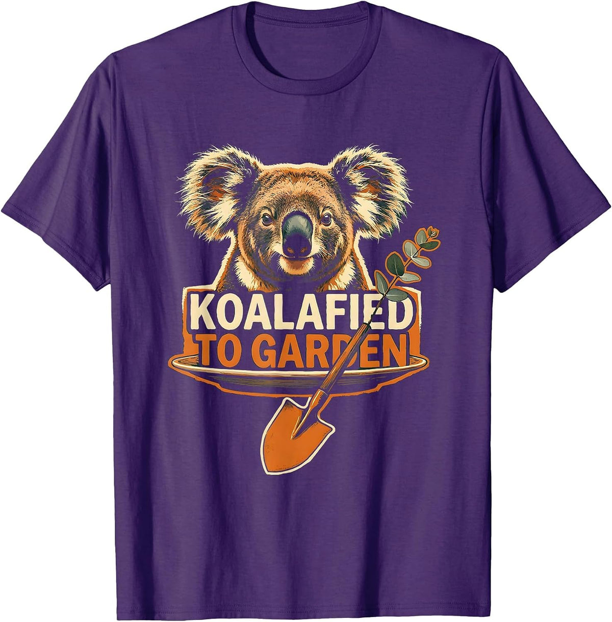Men's Koalafied To Garden Funny Koala Pun Animal Lover Humor T-Shirt - Purple