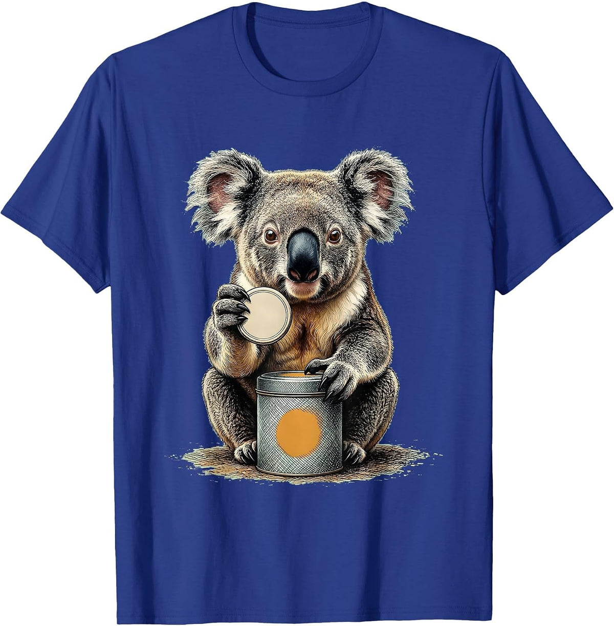 Men's Koala Tea Lover Funny Cute Animal Humor T-Shirt - Royal Blue