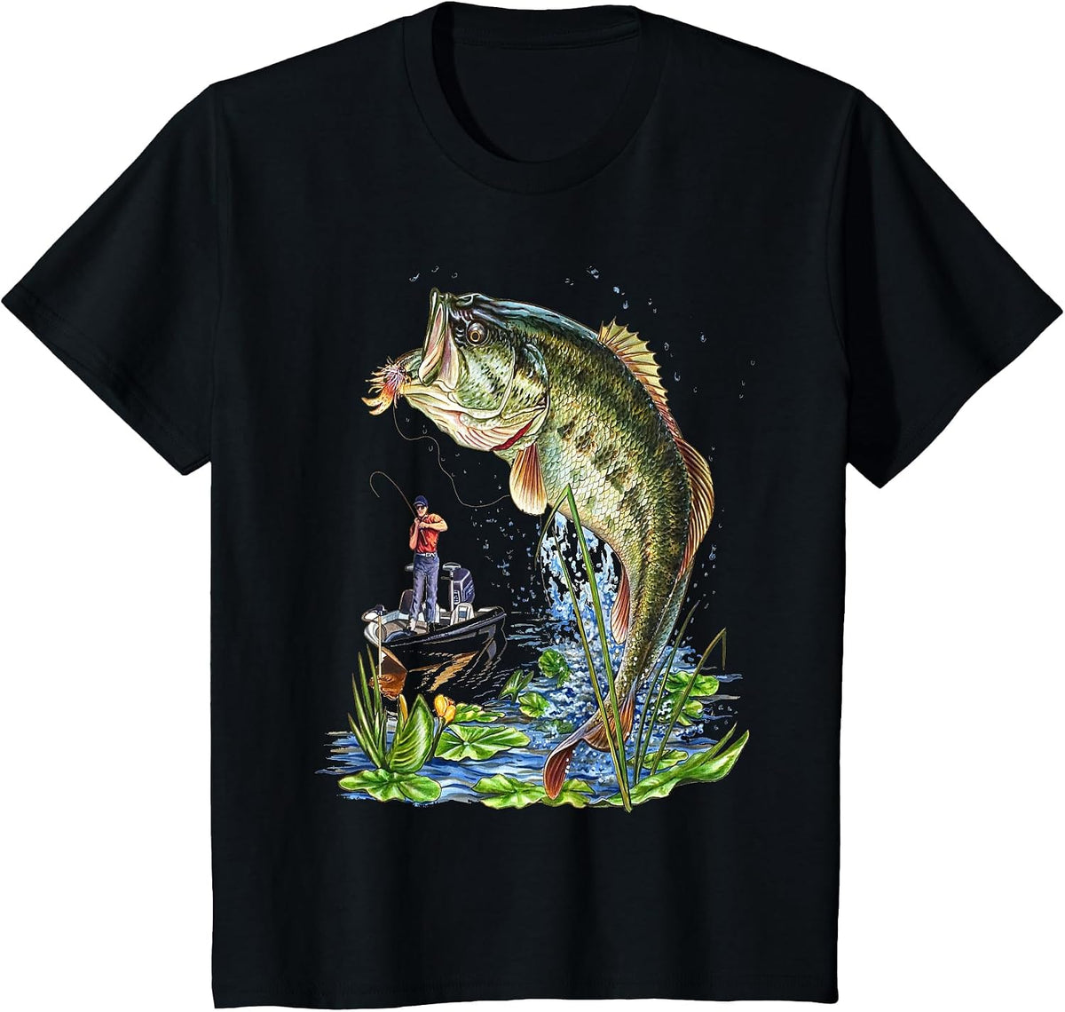 Fischer Boat Fishing Carp Shirt T-Shirt - Black