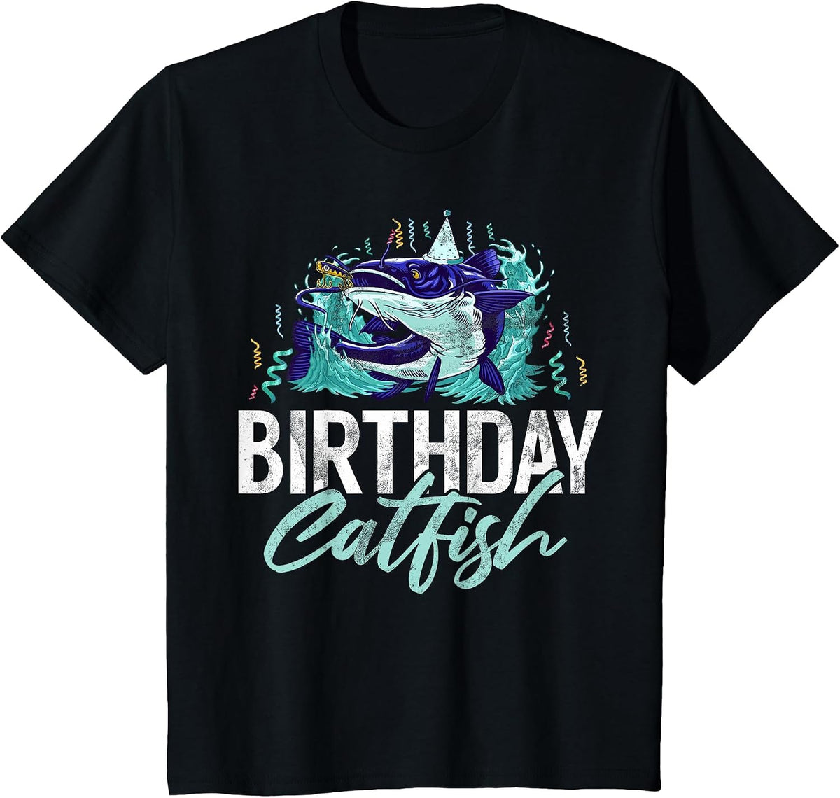 Birthday Catfish T-Shirt - Black