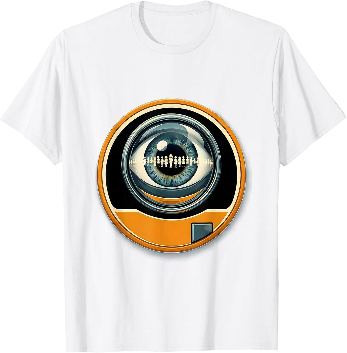 Men's Showcard Badge Mirror School Bus Driver Humor T-Shirt - White