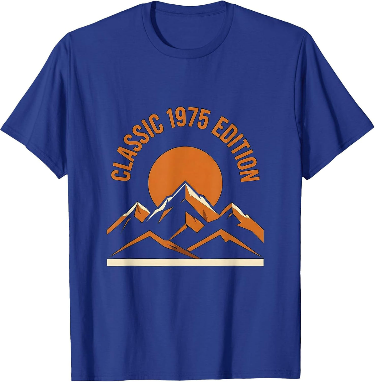 Classic 1975 Edition Vintage Birthday Design T-Shirt - Royal Blue