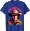 Dust In My Boots White Cowgirl Western Design T-Shirt - Royal Blue