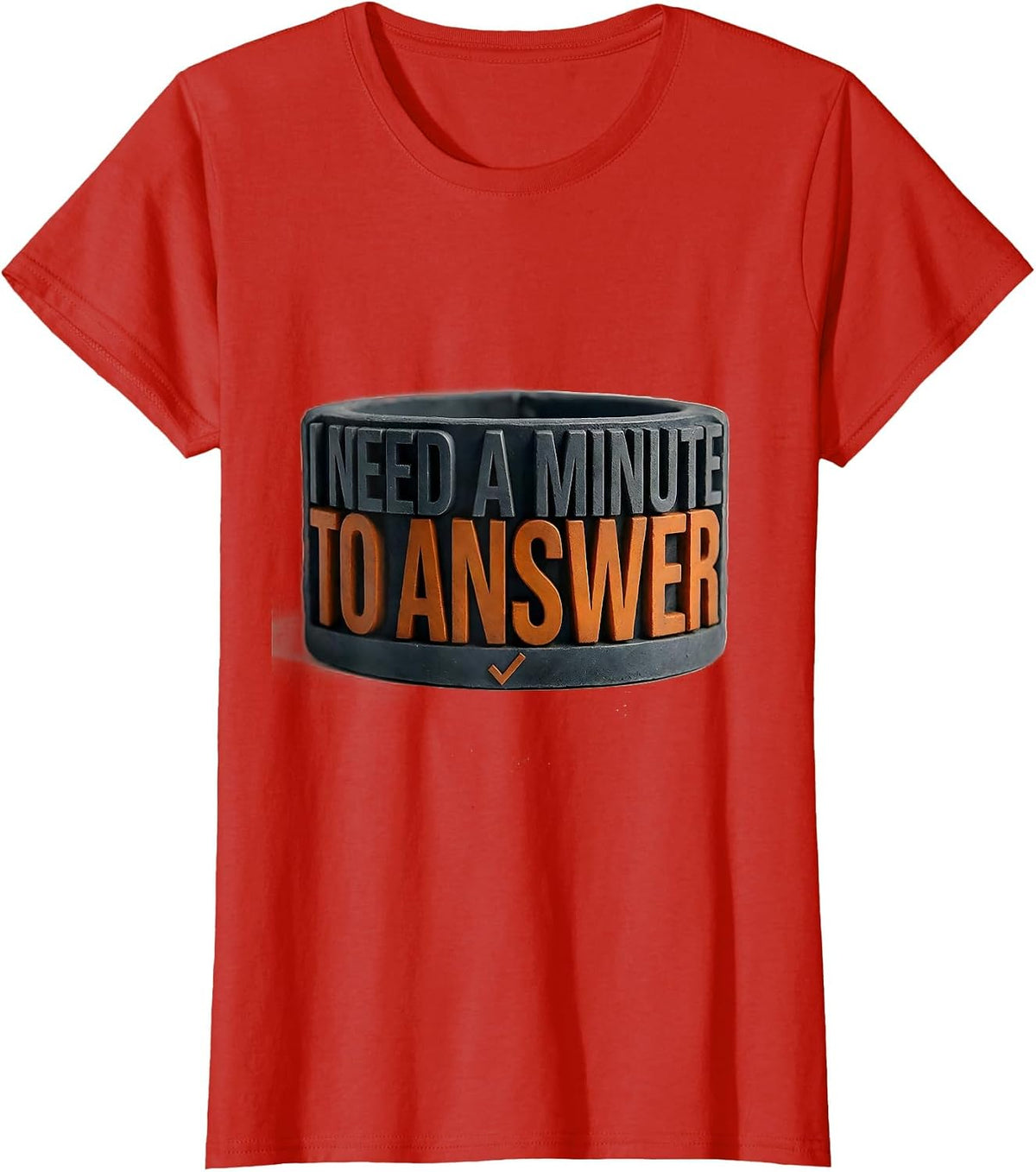 I Need A Minute To Answer Funny Autism Awareness T-Shirt - Red