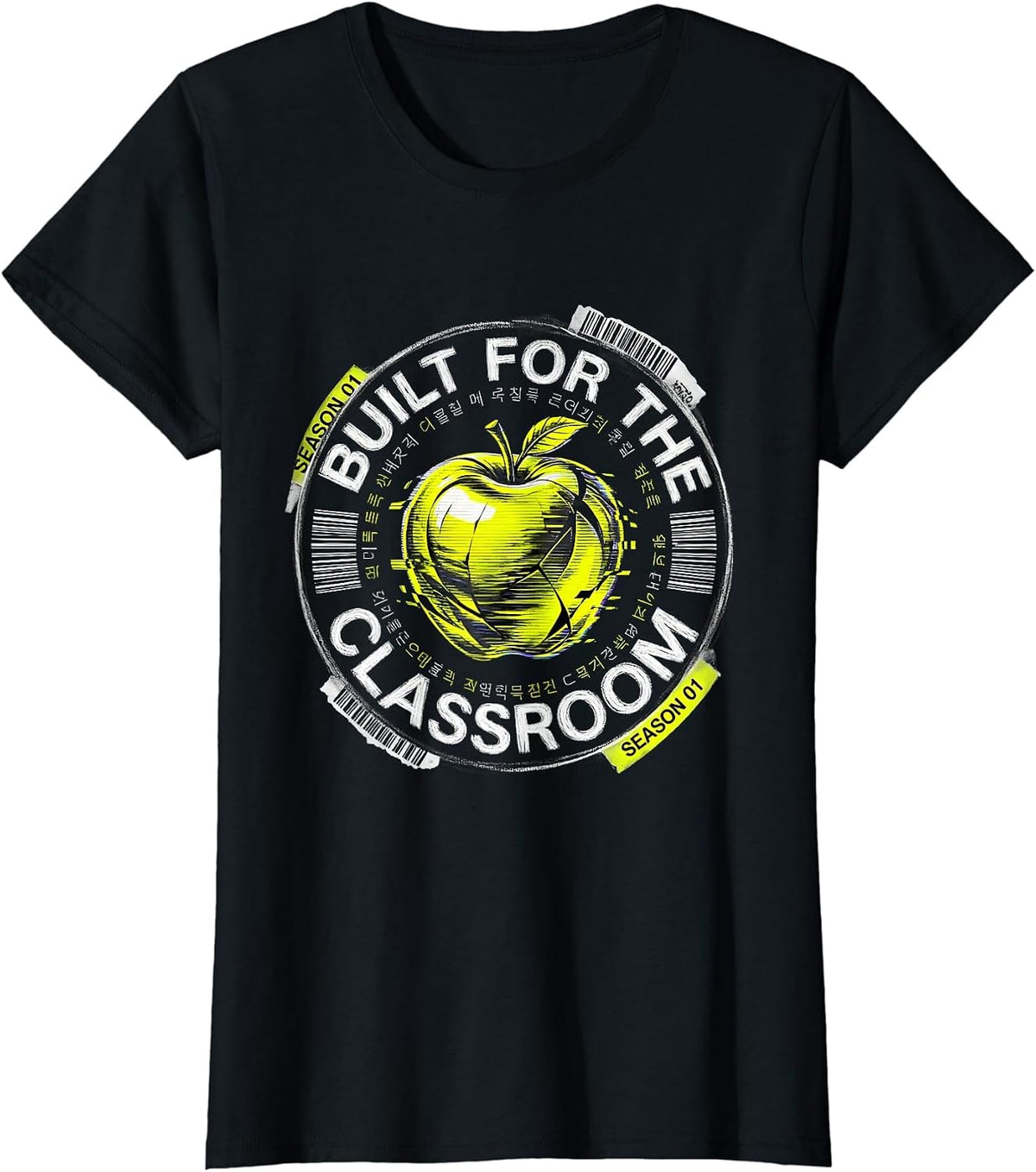 Built for the Classroom Back to School Teacher Design T-Shirt - Black