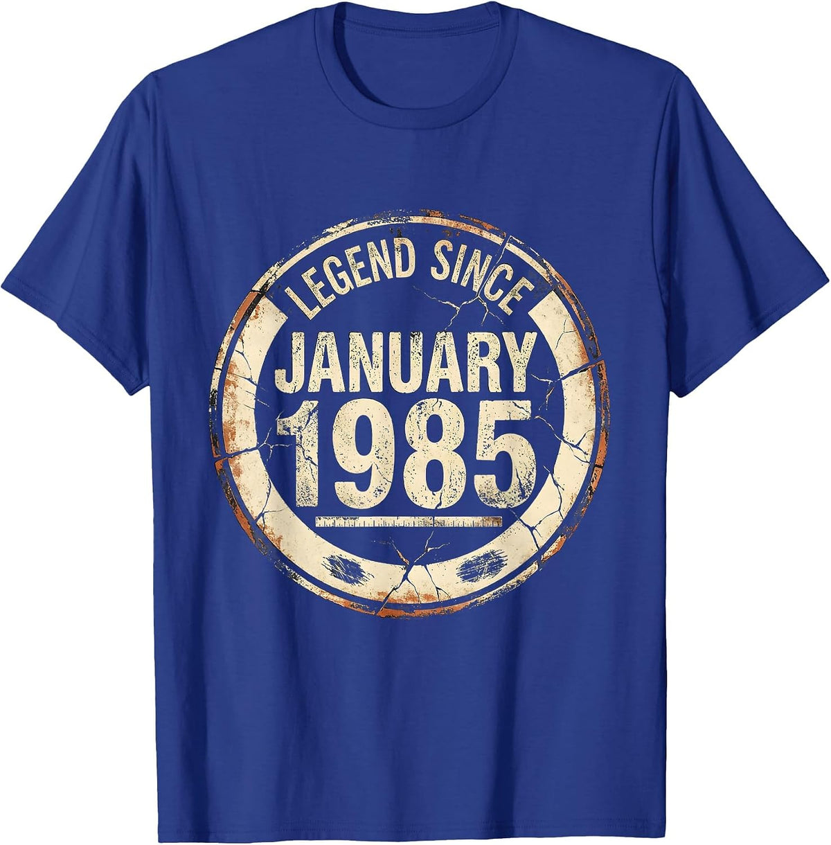 Legend Since January 1985 Vintage Birthday Milestone Gift T-Shirt - Royal Blue