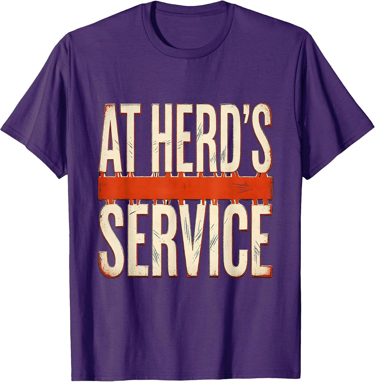 At Herd's Service Funny Border Collie Dog Lover Humor T-Shirt - Purple