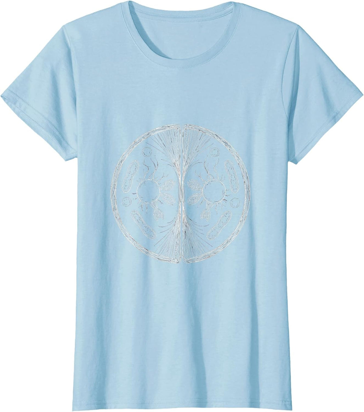 Cell Mitosis Glowing Division Science Teacher T-Shirt - Baby Blue