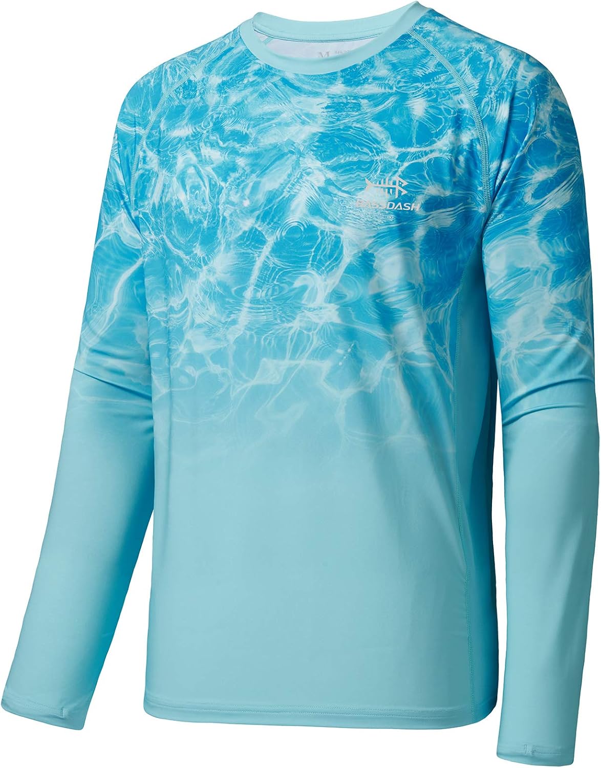 BASSDASH FS14M Men's Camo Gradient Performance Long Sleeve Fishing Shirt UPF50+ - Ripple Water Gradient